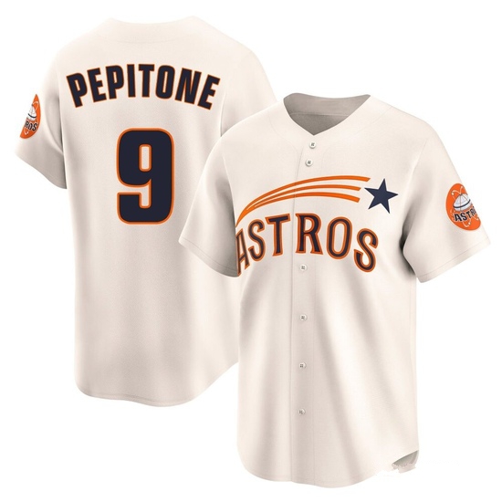 Youth Joe Pepitone Houston Astros Limited Cream Throwback Cooperstown Collection Jersey