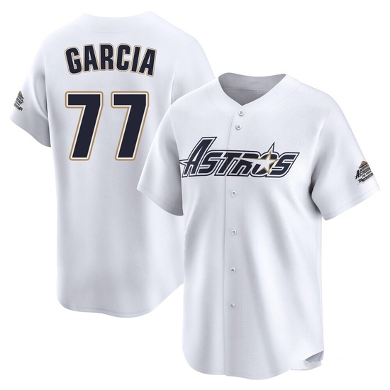 Youth Luis Garcia Houston Astros Limited White Throwback Cooperstown Collection Jersey
