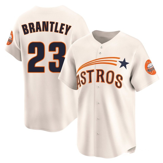 Youth Michael Brantley Houston Astros Limited Cream Throwback Cooperstown Collection Jersey