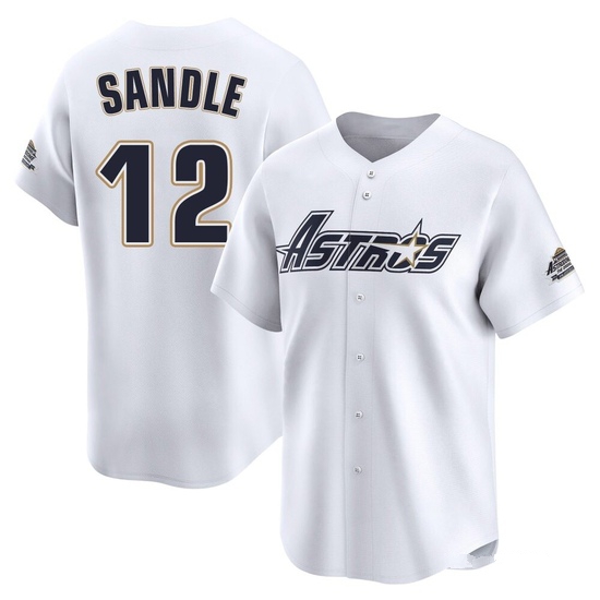 Youth Michael Sandle Houston Astros Limited White Throwback Cooperstown Collection Jersey