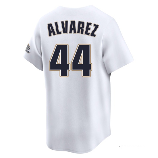 Youth Yordan Alvarez Houston Astros Limited White Throwback Cooperstown Collection Jersey - Image 3