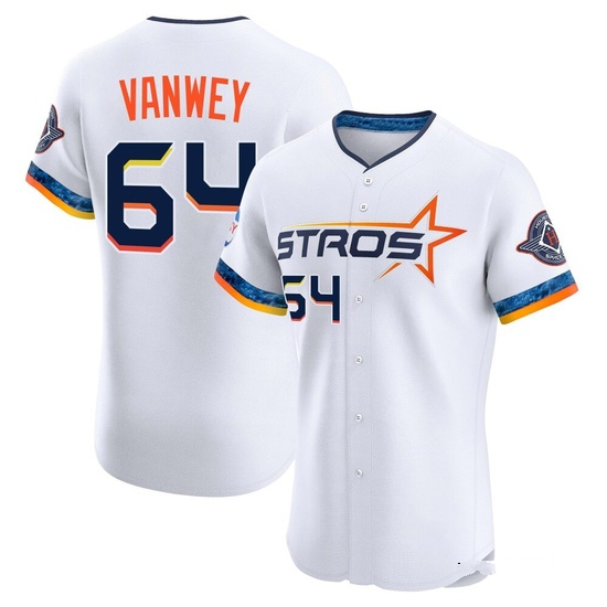 Men's Logan VanWey Houston Astros Elite White 2025 City Connect Jersey