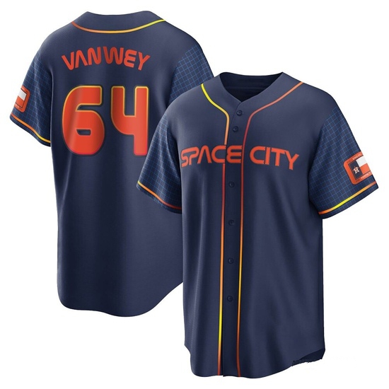 Men's Logan VanWey Houston Astros Replica Navy 2022 City Connect Jersey
