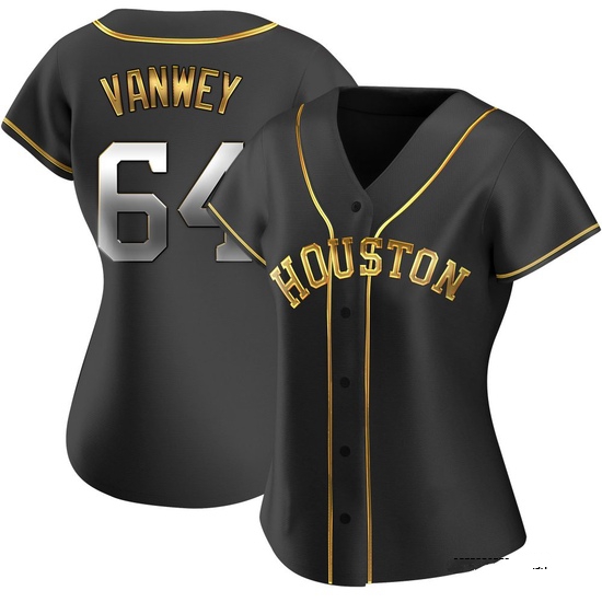 Women's Logan VanWey Houston Astros Replica Black Golden Alternate Jersey