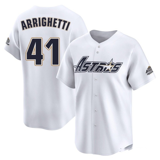 Youth Spencer Arrighetti Houston Astros Limited White Throwback Cooperstown Collection Jersey
