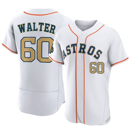 Men's Brandon Walter Houston Astros Authentic Gold White 2023 Collection Jersey
