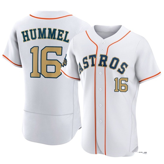 Men's Cooper Hummel Houston Astros Authentic Gold White 2023 Collection Jersey