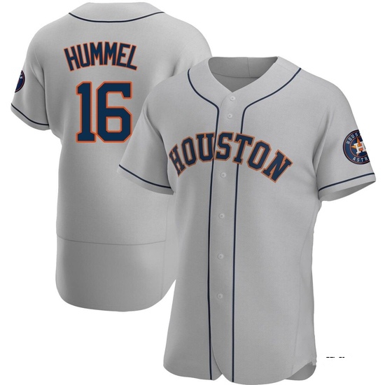 Men's Cooper Hummel Houston Astros Authentic Gray Road Jersey