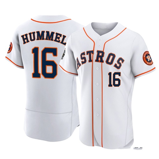 Men's Cooper Hummel Houston Astros Authentic White 2022 World Series Home Jersey