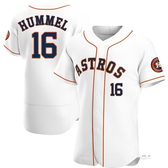 Men's Cooper Hummel Houston Astros Authentic White Home Jersey