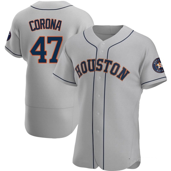 Men's Kenedy Corona Houston Astros Authentic Gray Road Jersey
