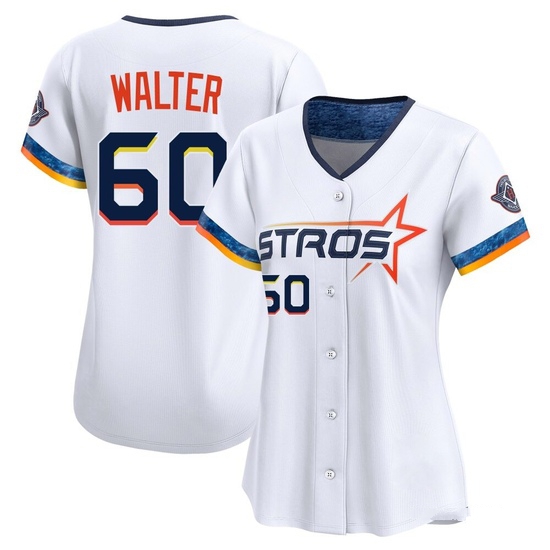 Women's Brandon Walter Houston Astros Limited White 2025 City Connect Jersey