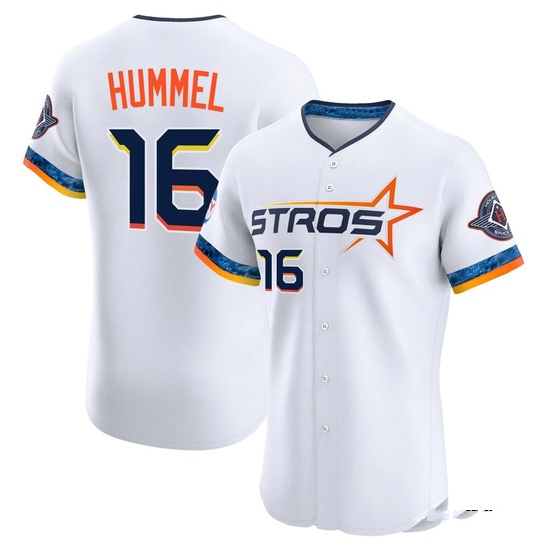 Men's Cooper Hummel Houston Astros Elite White 2025 City Connect Jersey