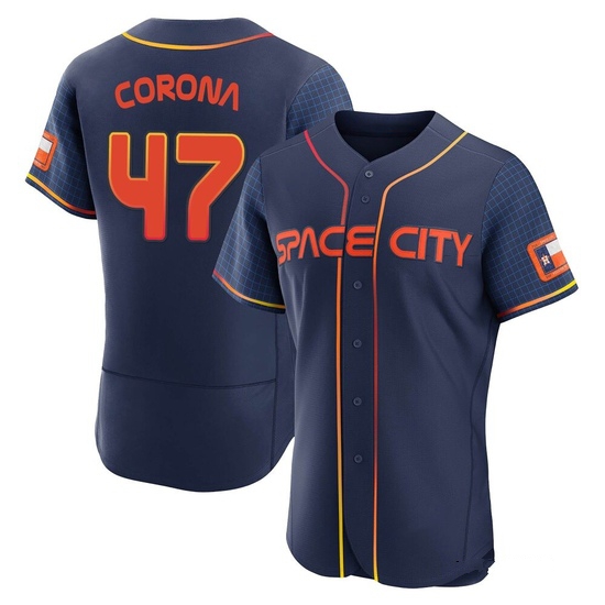 Men's Kenedy Corona Houston Astros Authentic Navy 2022 City Connect Jersey
