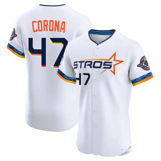 Men's Kenedy Corona Houston Astros Elite White 2025 City Connect Jersey