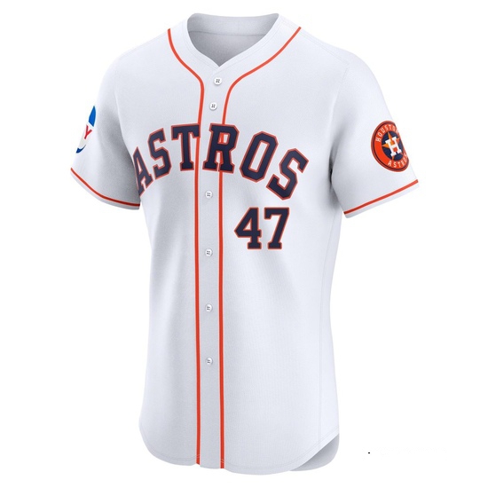 Men's Kenedy Corona Houston Astros Elite White Home Patch Jersey - Image 2