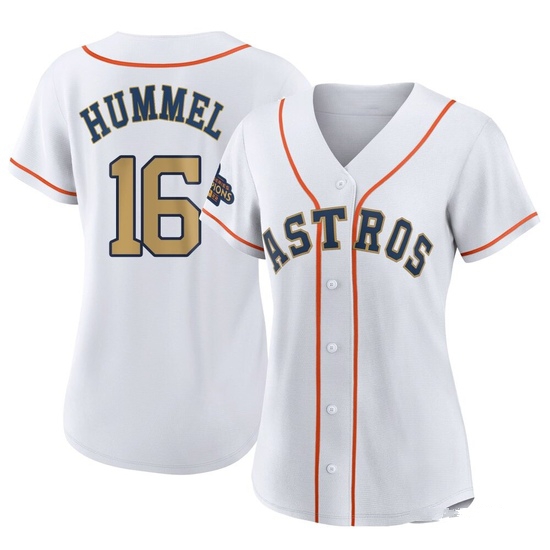 Women's Cooper Hummel Houston Astros Authentic Gold White 2023 Collection Jersey