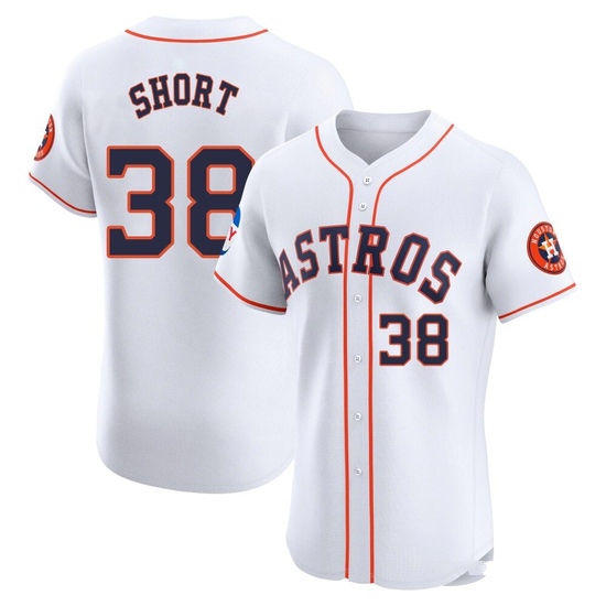 Men's Zack Short Houston Astros Elite White Home Patch Jersey