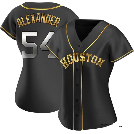 Women's Jason Alexander Houston Astros Replica Black Golden Alternate Jersey
