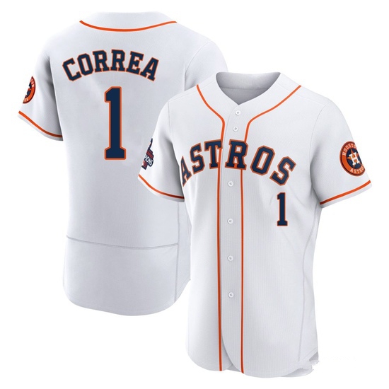 Men's Carlos Correa Houston Astros Authentic White 2022 World Series Champions Home Jersey