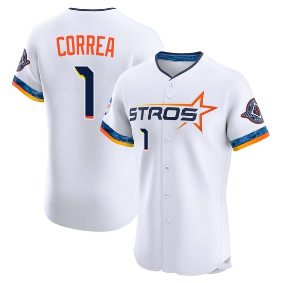 Men's Carlos Correa Houston Astros Elite White 2025 City Connect Jersey