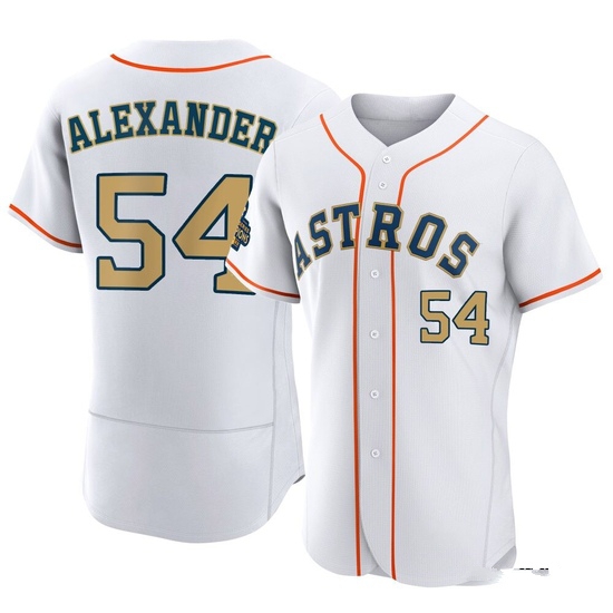 Men's Jason Alexander Houston Astros Authentic Gold White 2023 Collection Jersey
