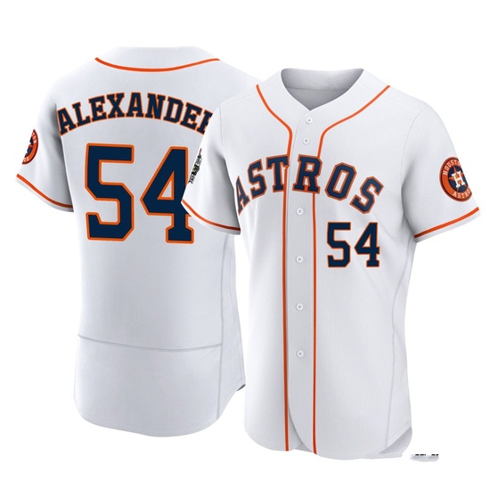 Men's Jason Alexander Houston Astros Authentic White 2022 World Series Home Jersey