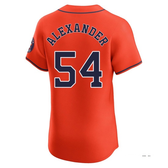 Men's Jason Alexander Houston Astros Elite Orange Alternate Vapor Premier Jersey - Image 3
