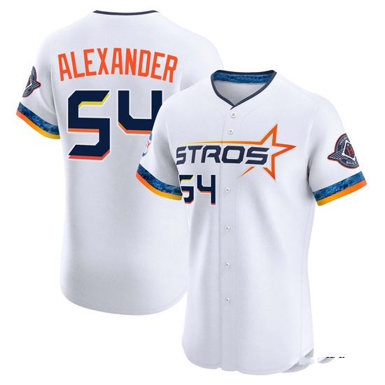 Men's Jason Alexander Houston Astros Elite White 2025 City Connect Jersey