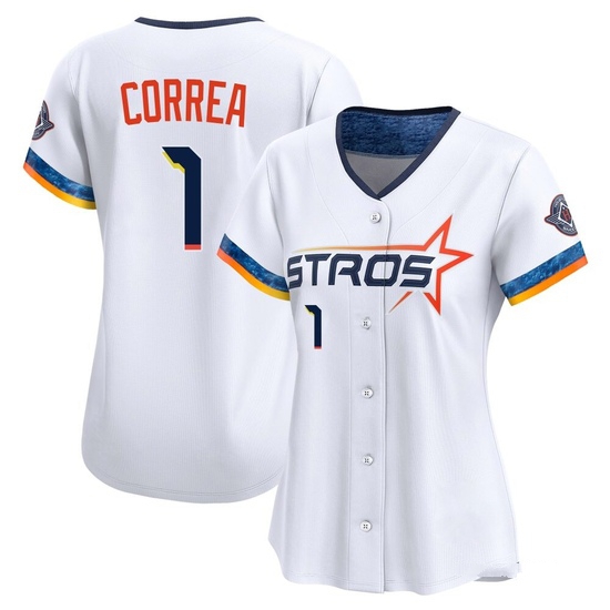 Women's Carlos Correa Houston Astros Limited White 2025 City Connect Jersey