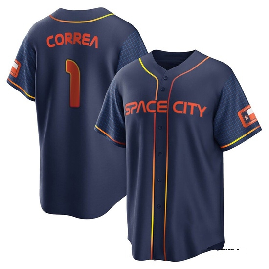Youth Carlos Correa Houston Astros Replica Navy 2022 City Connect Jersey