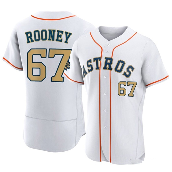 Men's John Rooney Houston Astros Authentic Gold White 2023 Collection Jersey