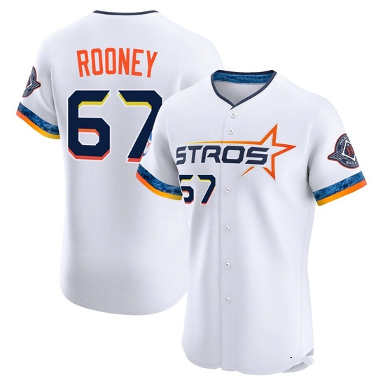 Men's John Rooney Houston Astros Elite White 2025 City Connect Jersey