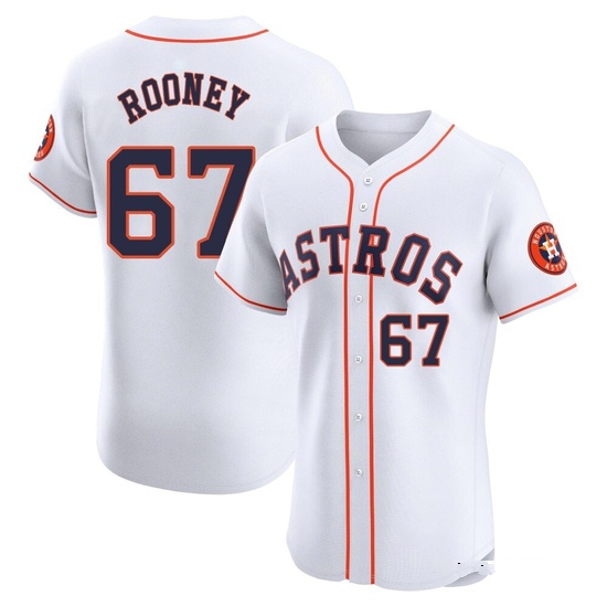 Men's John Rooney Houston Astros Elite White Home Jersey