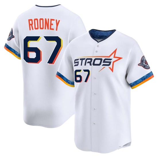 Men's John Rooney Houston Astros Limited White 2025 City Connect Jersey