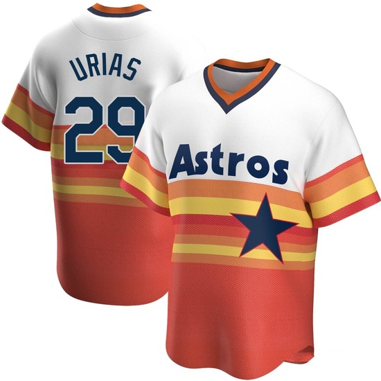Men's Ramon Urias Houston Astros Replica White Home Cooperstown Collection Jersey