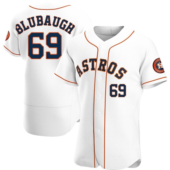 Men's AJ Blubaugh Houston Astros Authentic White Home Jersey
