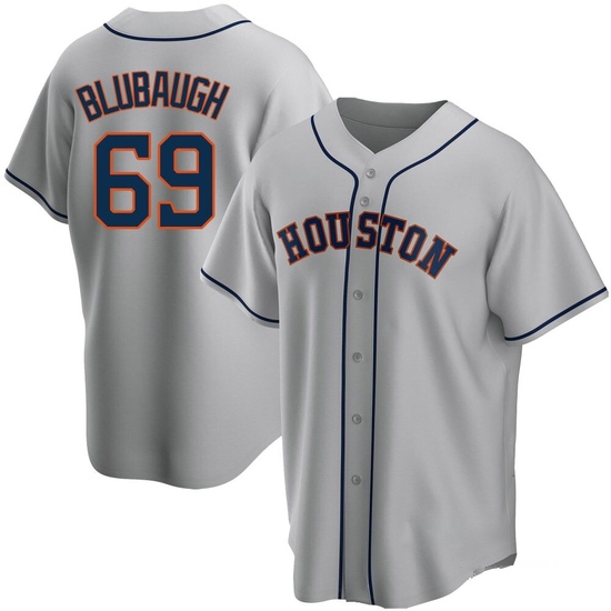 Men's AJ Blubaugh Houston Astros Replica Gray Road Jersey