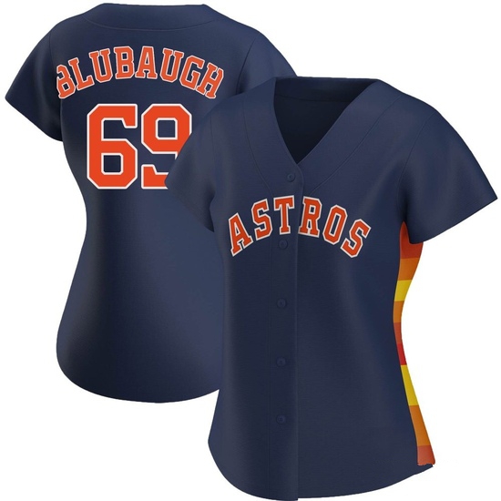 Women's AJ Blubaugh Houston Astros Authentic Navy Alternate Jersey