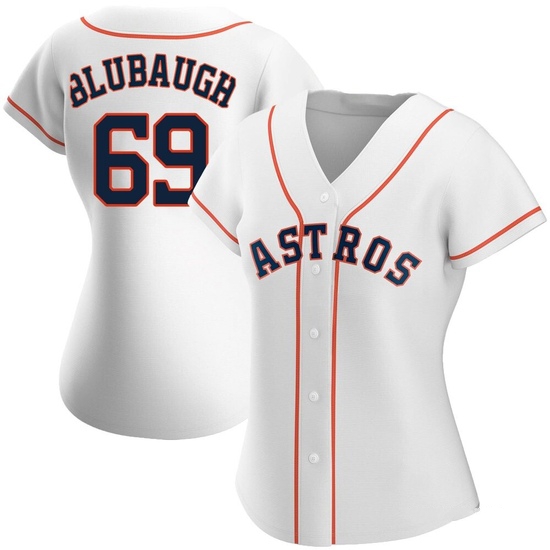 Women's AJ Blubaugh Houston Astros Authentic White Home Jersey