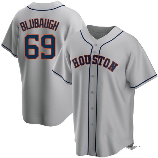 Youth AJ Blubaugh Houston Astros Replica Gray Road Jersey