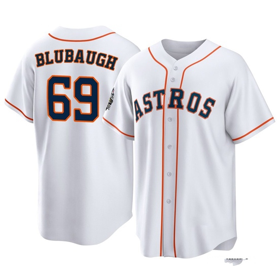 Youth AJ Blubaugh Houston Astros Replica White 2022 World Series Home Jersey