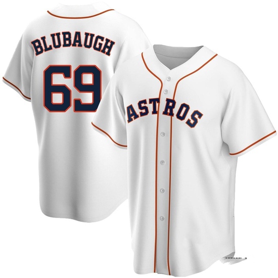 Youth AJ Blubaugh Houston Astros Replica White Home Jersey