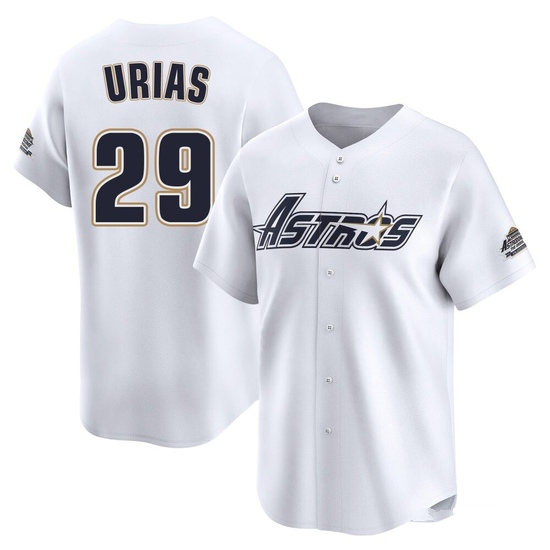 Youth Ramon Urias Houston Astros Limited White Throwback Cooperstown Collection Jersey