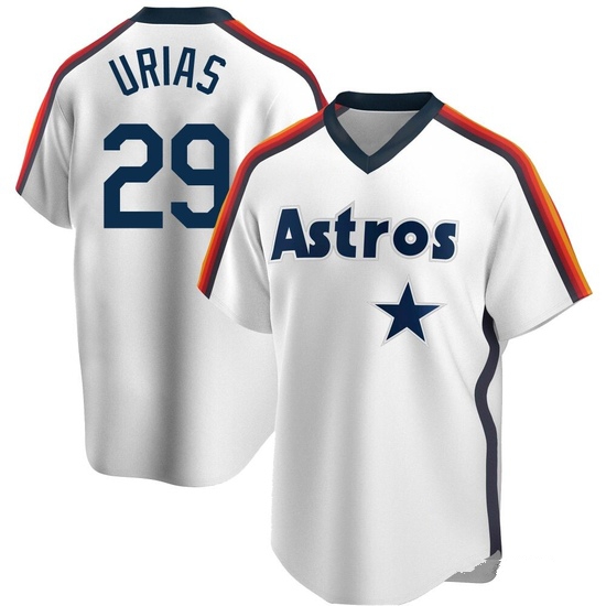 Youth Ramon Urias Houston Astros Replica White Home Cooperstown Collection Team Jersey