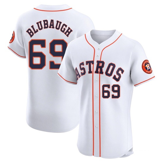 Men's AJ Blubaugh Houston Astros Elite White Home Jersey