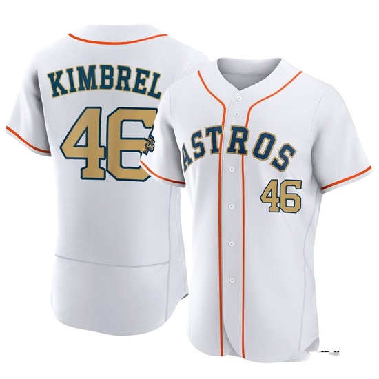 Men's Craig Kimbrel Houston Astros Authentic Gold White 2023 Collection Jersey