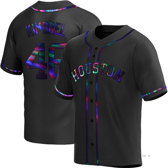Men's Craig Kimbrel Houston Astros Replica Black Holographic Alternate Jersey