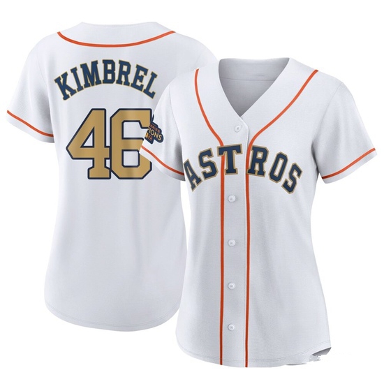 Women's Craig Kimbrel Houston Astros Authentic Gold White 2023 Collection Jersey