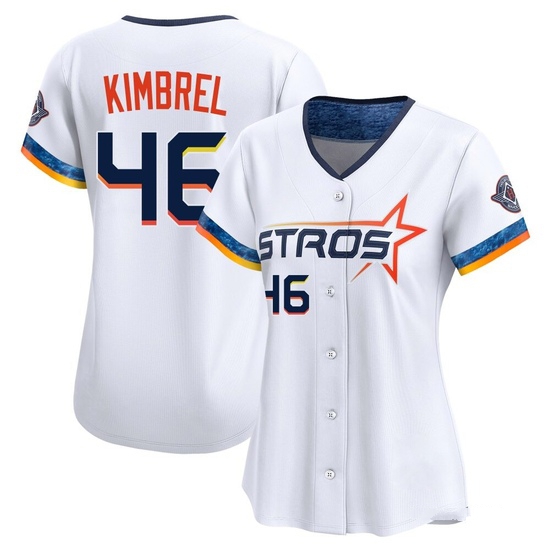 Women's Craig Kimbrel Houston Astros Limited White 2025 City Connect Jersey